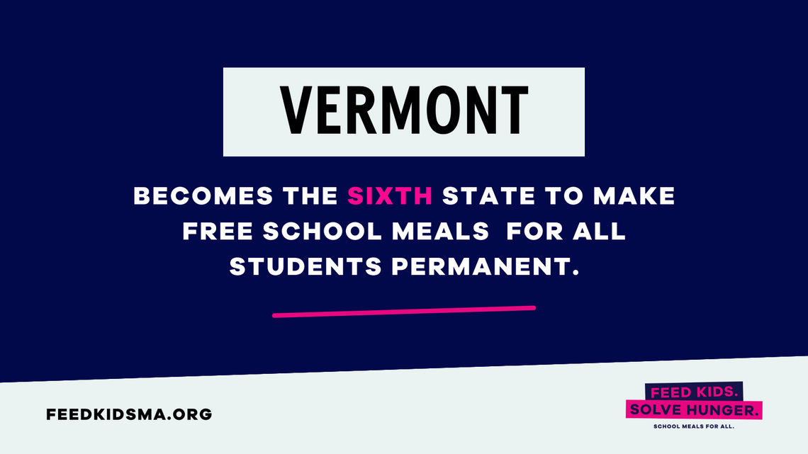 Vermont becomes 6th state to pass school meals for all